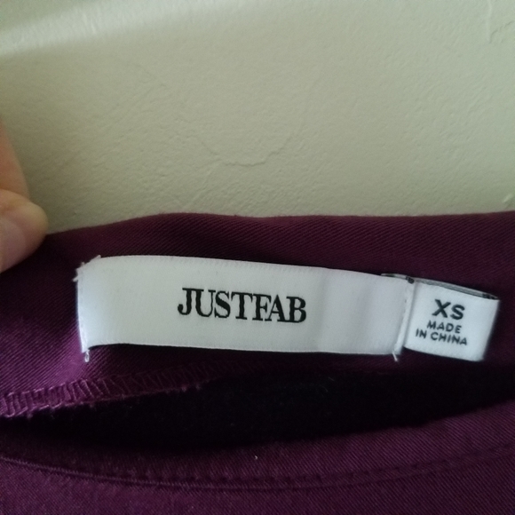 NEW JustFab Women's XS Boysenberry Shift Dress 3/4 Sleeves Basic Rayon Boatneck - Picture 7 of 10